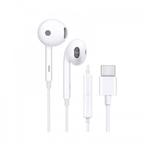 OPPO Earphones with Mic Type C Wired Earpiece (White)